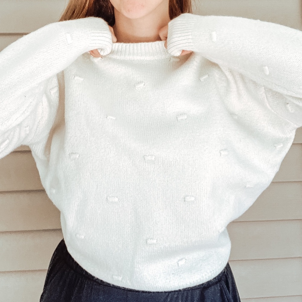 S Small Cream Newbury Kustom Sweater